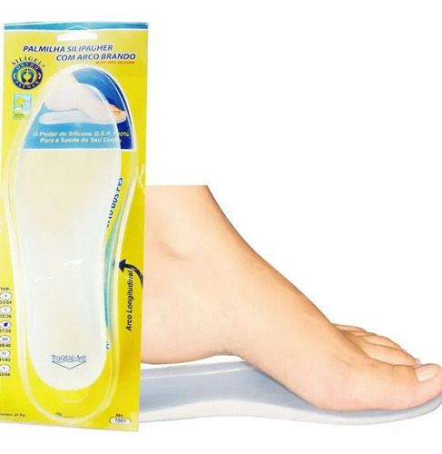 Palmilha De Silicone Com Arco Brando Ortho Pauher Cor Tamanho