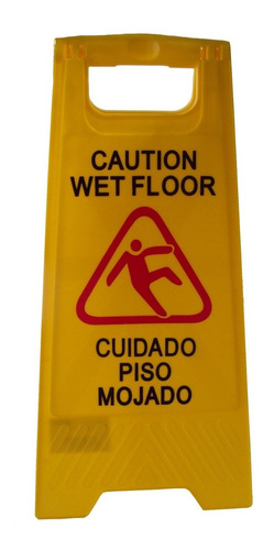 Cartel Piso Mojado Tipo Carpa Wet Floor Pvc Alto Impacto  