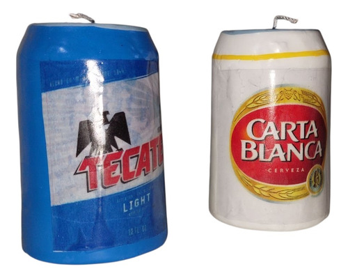 Vela Pastel .:: Lata Bote Cerveza Tecate Carta B V1 ::. C/2