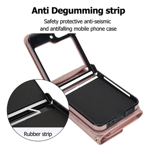 Funda Tipo Billetera Cruzada For Samsung Galaxy Zflip 3/4/5