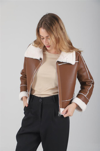 Campera Gamulan Montreal Con Piel Gu72-1 Bolsillos Arizona