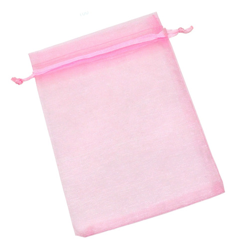 100 Sacos Organza Saquinhos 10x15cm P/ Lembrancinhas Rosa