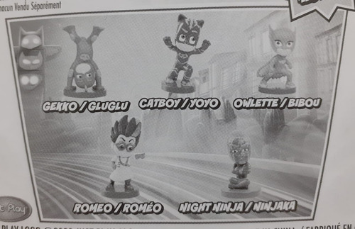 Mini Figuras De Pjmasks Owlette, Catboy, Gekko