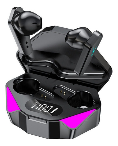Auriculares X15 Gamer Inalámbricos Bluetooth 5.1 Con Led Negro