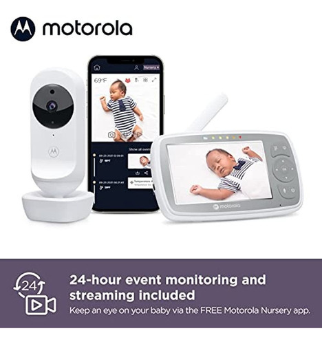 Motorola Vigilabebés Vm44 - Vigilabebés Wifi Video Con Cámar