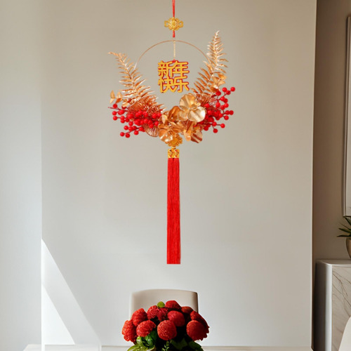 Corona De Año Nuevo Chino, Corona De Frutos Rojos, Corona