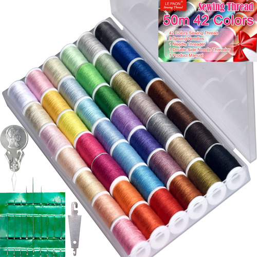 Paon Kit Costura 42 Color Practico Hilo Poliester 164.0 Ft