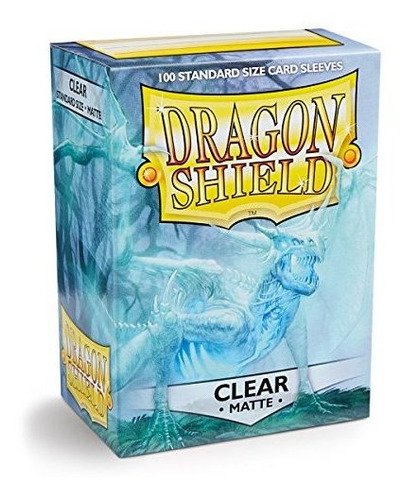 Dragon Shield Matte Clear 100 Mangas Protectoras De La Plata