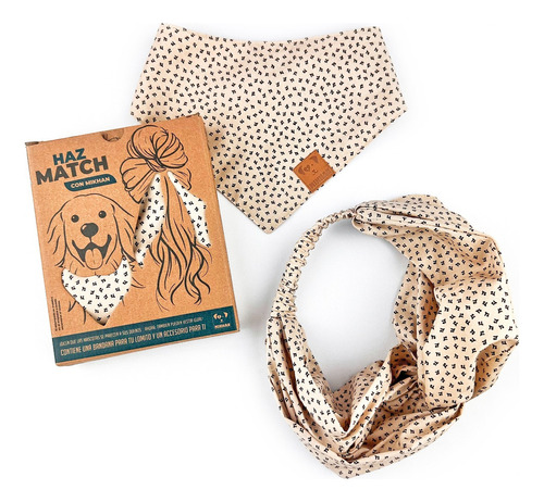 Mikhan Match Dúo Bandana Perro + Diadema Humano Figuras S