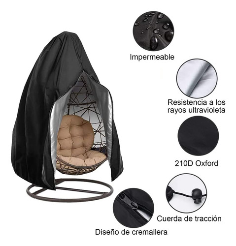 Funda De Columpio Para Exteriores Con Cremallera Y Cordón