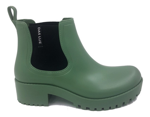 Bota De Lluvia De Mujer Urbano Tipo Borcego Elastico Bdl1200