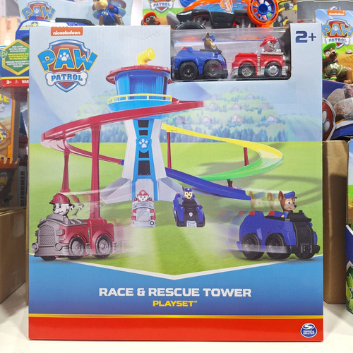 Pista Paw Patrol Torre De Control Con Vehículos Color Multicolor