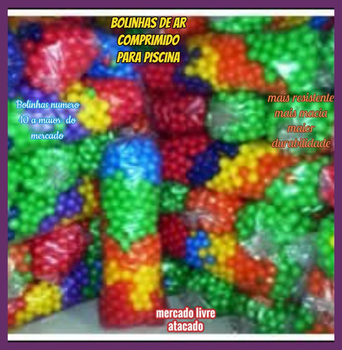 Imagem 5 de 9 de Bolinhas P/piscina Resistente Original De Fabrica Kit C/100