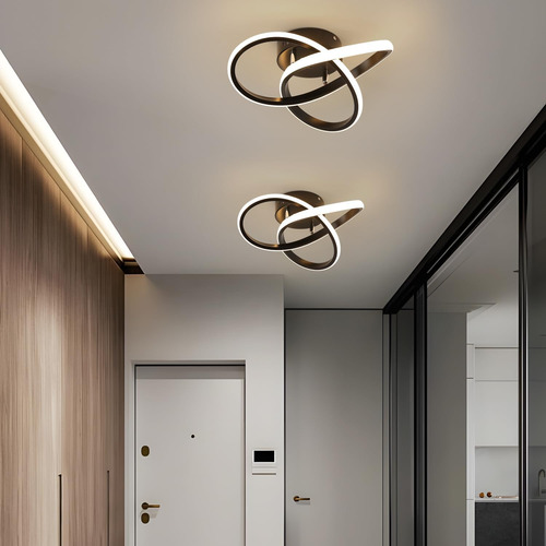 Lámpara Variable De 3 Color Plafn Led Curva Moderna Para Luz