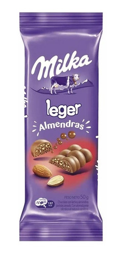 Pack Chocolate Milka Leger Almendra X 50 Gr X 3 U - Lollipop