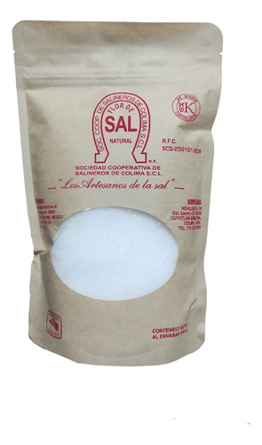 Flor De Sal Natural Artesanal Salineros De Colima 1/2kg