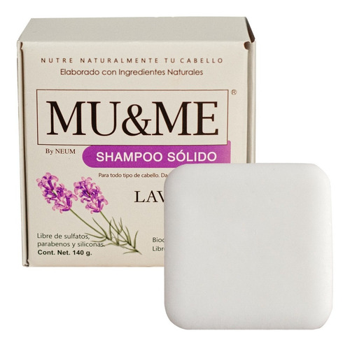  Shampoo Solido Mu&me Lavanda Anticaida 140gr