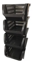 Comprar 12 Cestos Mini Lojas Fabricante Caixa Empilhavel Mini Fabrica De Plástico No Brás no Mercado Livre
