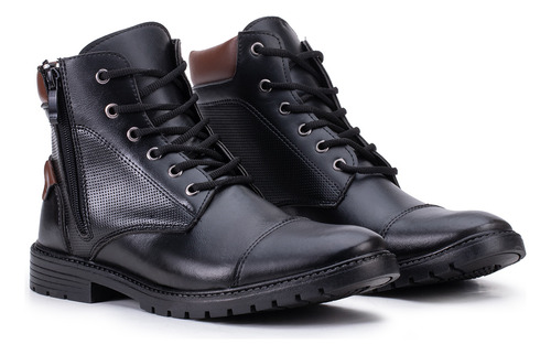 Kit Botas Masculina Adven.premium Zíper + Palmilha R: B T P