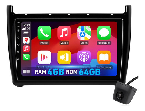 Estéreo 4+64g 4k For Vw Volkswagen Polo 2010-2020 Wifi6 Gps