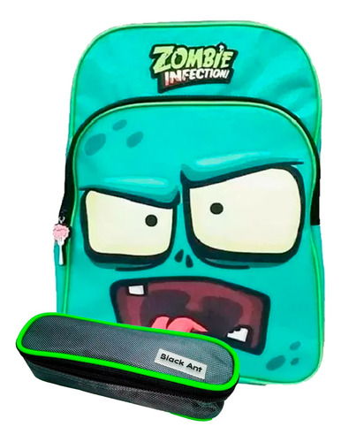 Mochila Escolar Nene Varon Zombie Infection C/ Cartuchera