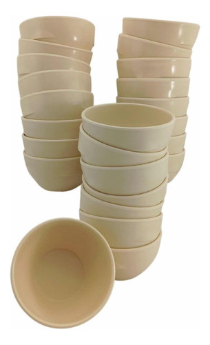 Plato Tazón Hondo Melamina Beige 500 Ml 36