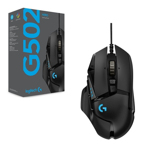 Mouse Logitech G502 Hero 11 Teclas 16000dpi Gamer Sensor