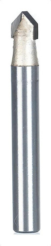 Fresa Gravadora V-bit 90 Graus Haste Haste 6mm Corte 1/4