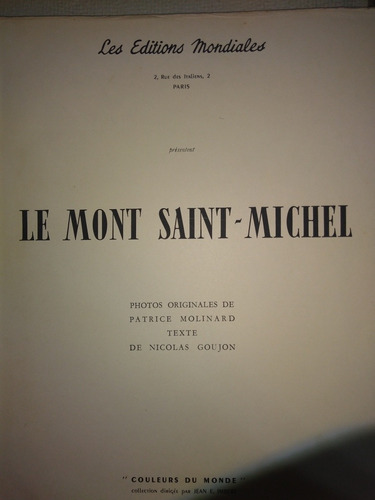 Libro Le Mont Saint Michel