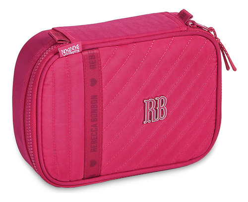 Mochila Estojo Lancheira Carrinho Rebecca Bonbon Linda Cor Rb24519 Rosa Desenho Do Tecido Lisa