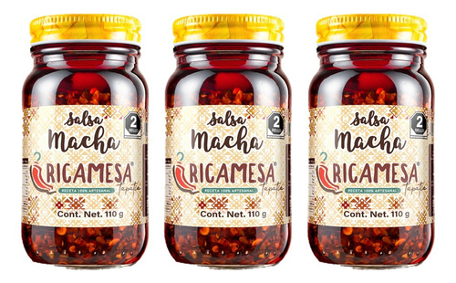 Salsa Macha Ricamesa Tapatia Pack 3 Frascos 110g Cada Uno