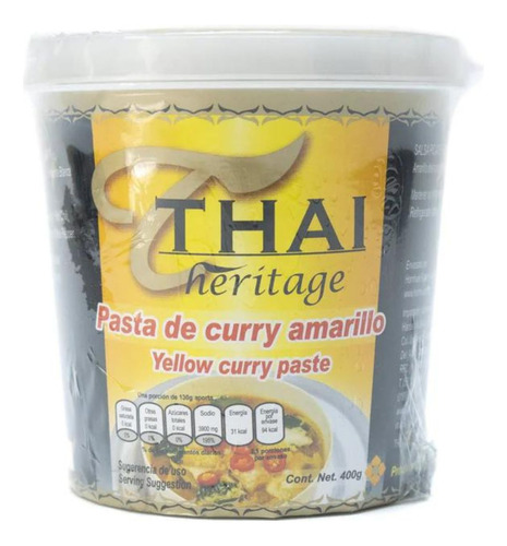 Pasta Curry Amarillo Thai Heritage 400g Bote Tailandia