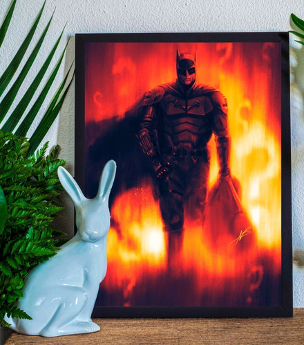 Cuadro Marco Negro Poster 33x48cm Batman Dc Comics Fan Art 2