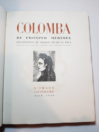 Antiguo Libro Colomba Prosper Mérimée 1946 C/estuche Ro 1190