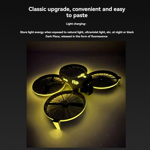 Adesivos Luminosos Q0 For Flip Drone, Protetores Antiarranhõ