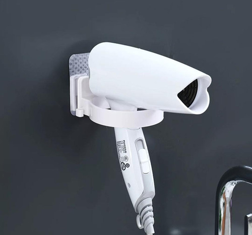 Imagen 4 de 9 de Soporte Autoadhesivo Secador De Pelo Súper Resistente