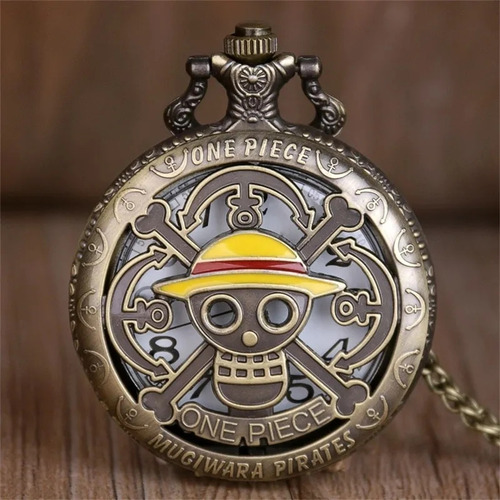 Reloj De Bolsillo One Piece Luffy Collar Cadena