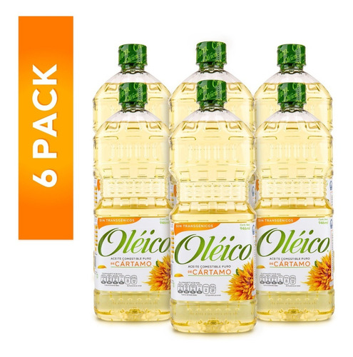 Aceite Oléico Puro De Cártamo 946 Ml (6 Piezas)