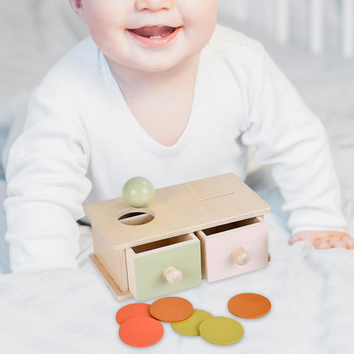 Caja De Caída De Bolas, Juguetes Montessori, Cajón Doble