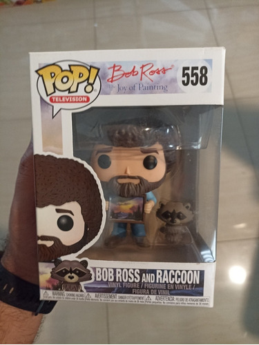 Funko Pop Bob Ross And Raccoon 558