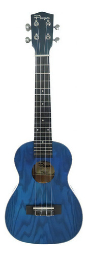 Ukelele Concierto Parquer Madera Fresno Azul Funda