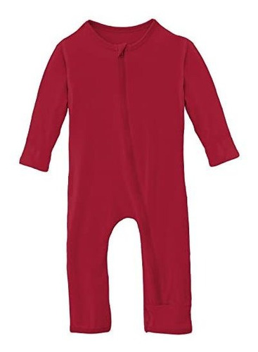 Kickee Pants Baby Onesie Monos Sólidos Con Cremallera, Ropa 