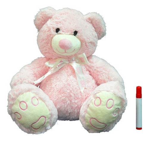 Oso De Peluche Rosa Y Celeste 40 Cm