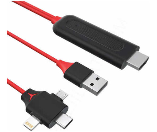 Cable Micro Usb Mas Tipo C Y iPhone A Hdmi L7-8