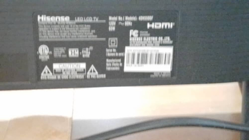 Imagen 3 de 5 de Smart Tv 40 Pulgadas Hisense Reparar O Repuesto - Android
