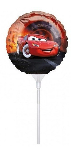 Balão Metalizado Carros 22cm: 10 Pacotes = 30 Balões+varetas