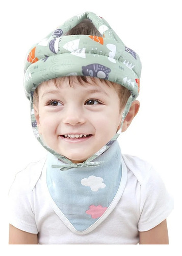 Casco Gorro Antigolpe Protector Acolchado Para Bebe Ajustabl