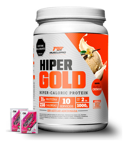 Proteina Hypergold 2lbs +sobres - Unidad a $65900