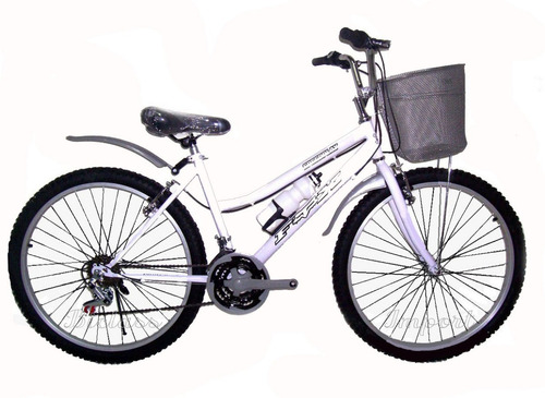 Bicicleta Dama Campera Canasta Aro 24 18v Componentes Taiwan