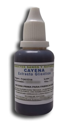 Cayena Extracto Glicólico 100grs